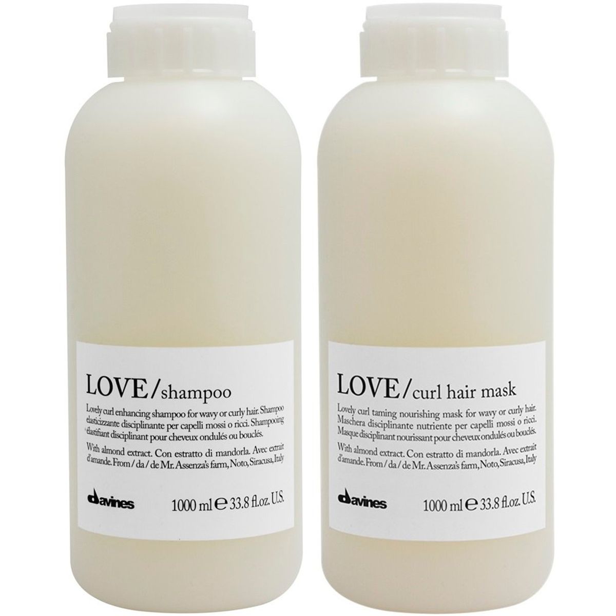 DAVINES - Shampoo Elastizante 1000ml + Mascarilla Davines Love Curl