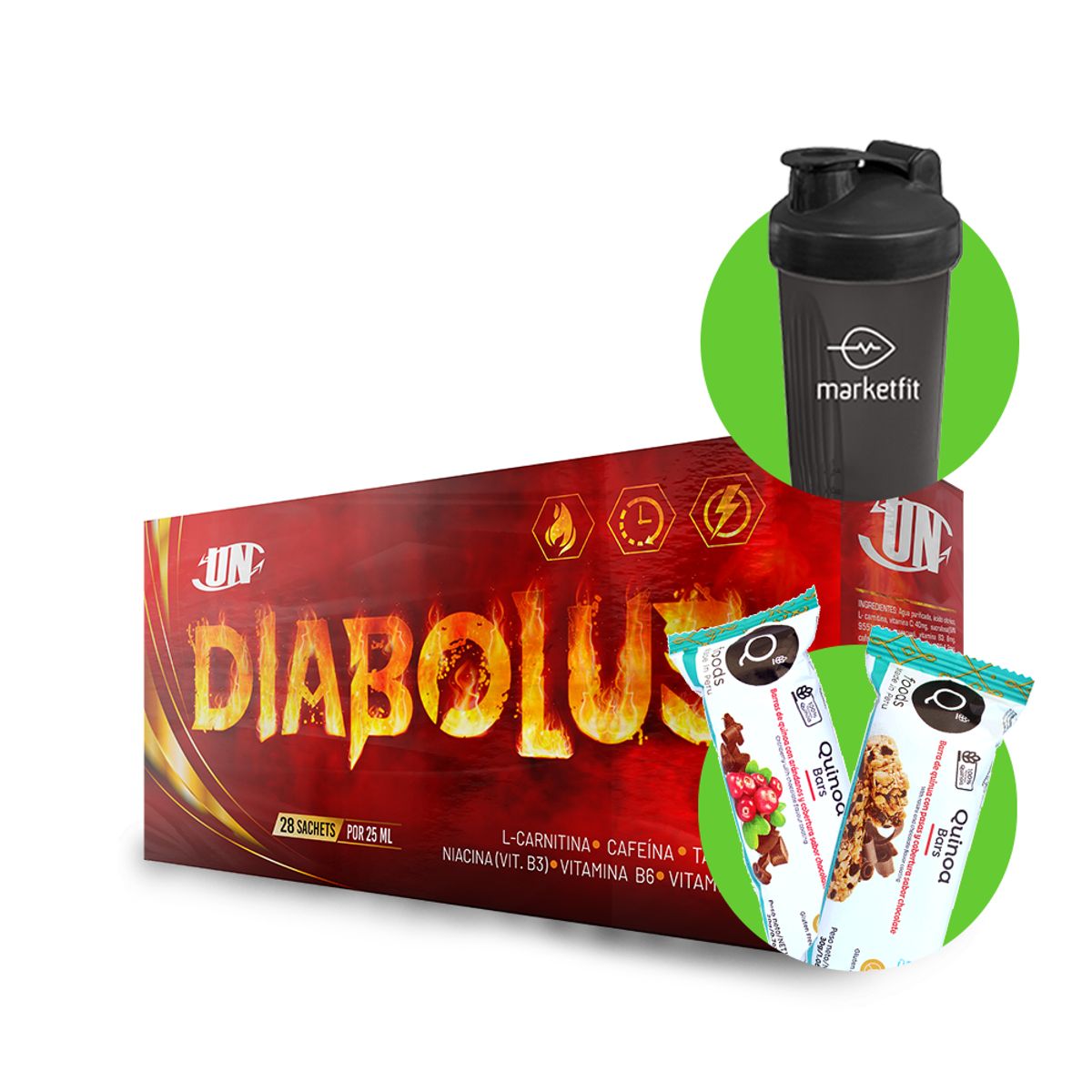 UNIVERSE NUTRITION - Diabolus 28 Sachets Quemador de Grasa UN Maracuya + Regalos