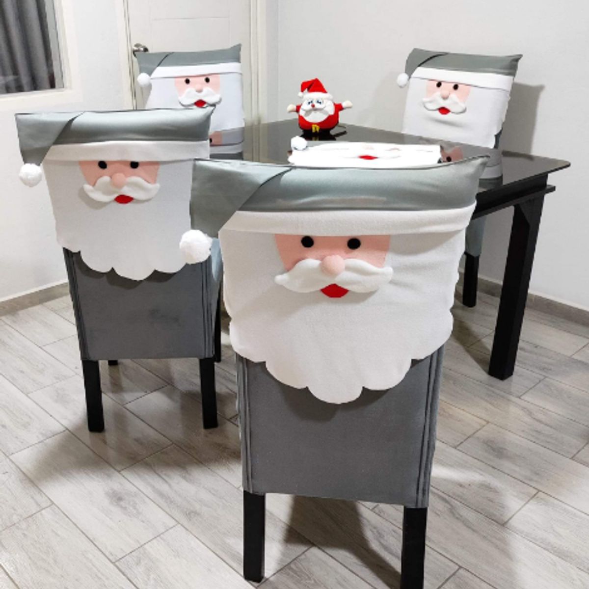 GENERICO - Fundas de Sillas Navideñas Modelo Gorrito- X4