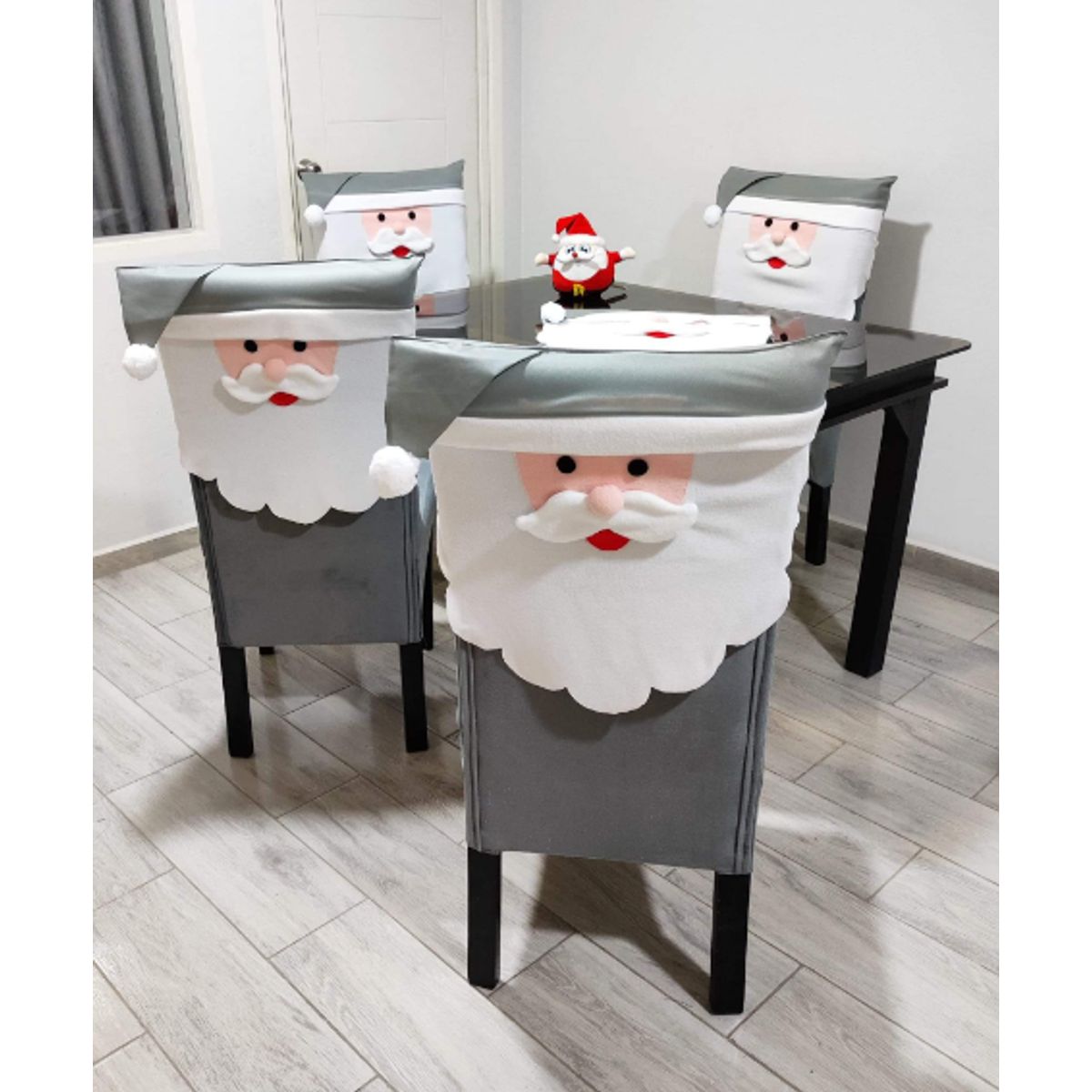 GENERICO - Fundas de Sillas Navideñas Modelo Gorrito- X4