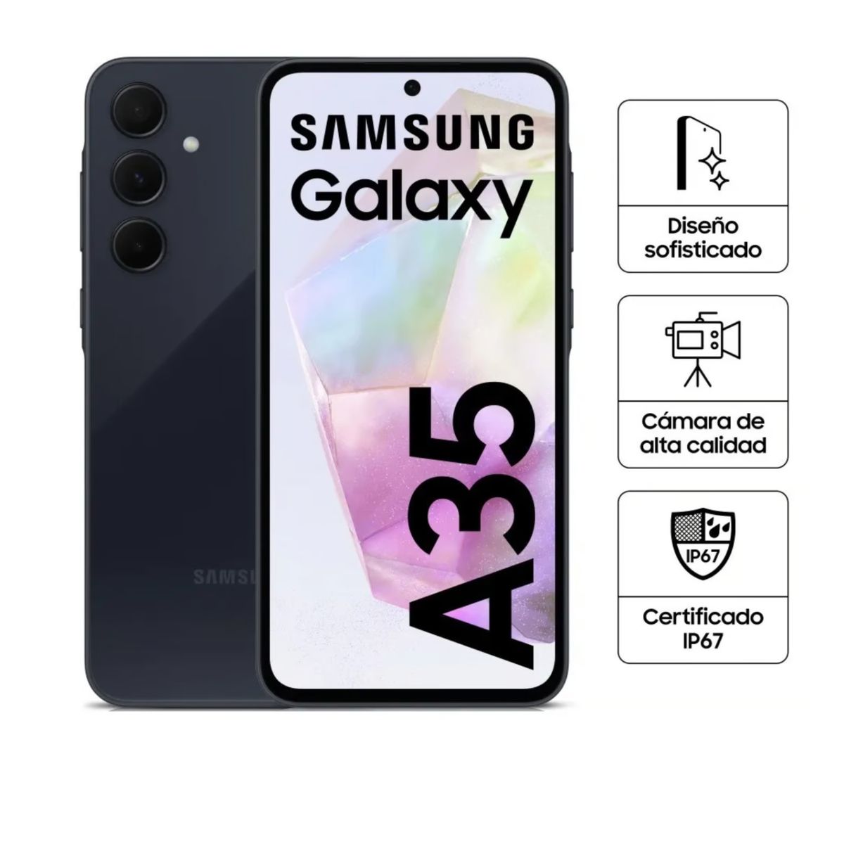 SAMSUNG - Celular Samsung Galaxy A35 5G Negro 128GB 6GB RAM Negro