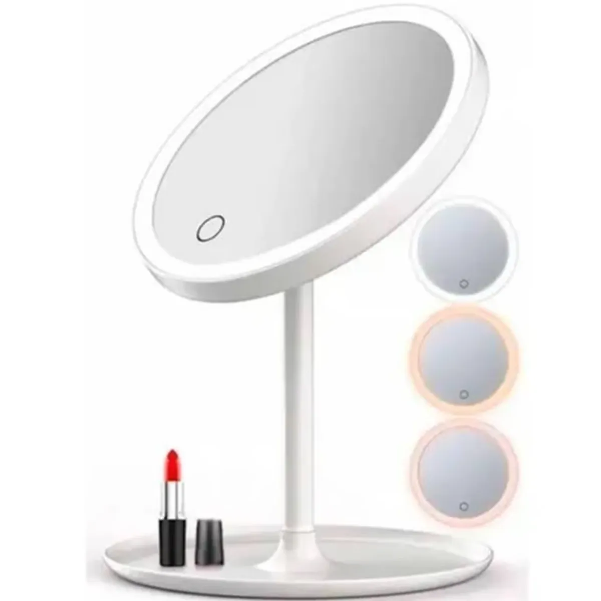 GENERICO - ESPEJO CIRCULAR CON LUZ Led Color Blanco