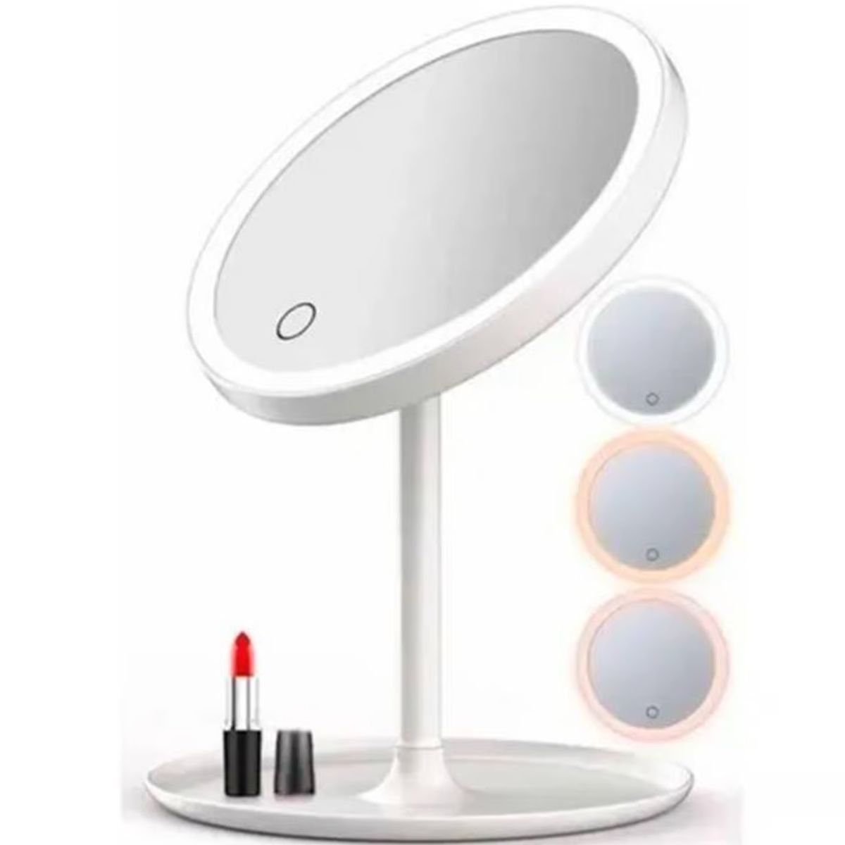 GENERICO - ESPEJO CIRCULAR CON LUZ Led Color Blanco