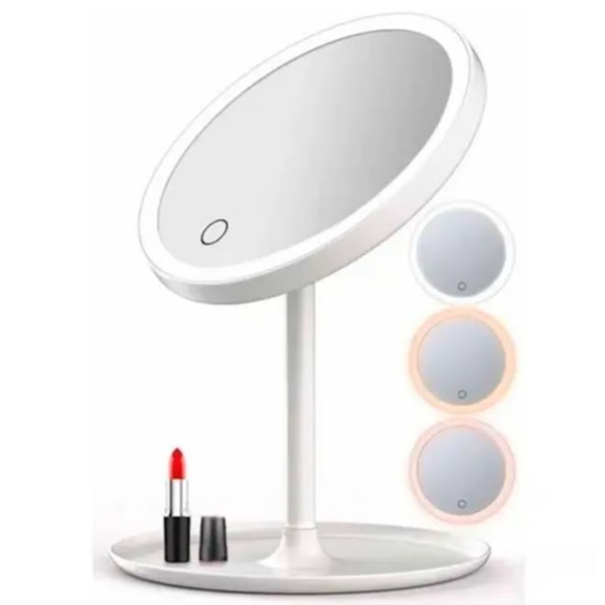 GENERICO - ESPEJO CIRCULAR CON LUZ Led Color Blanco