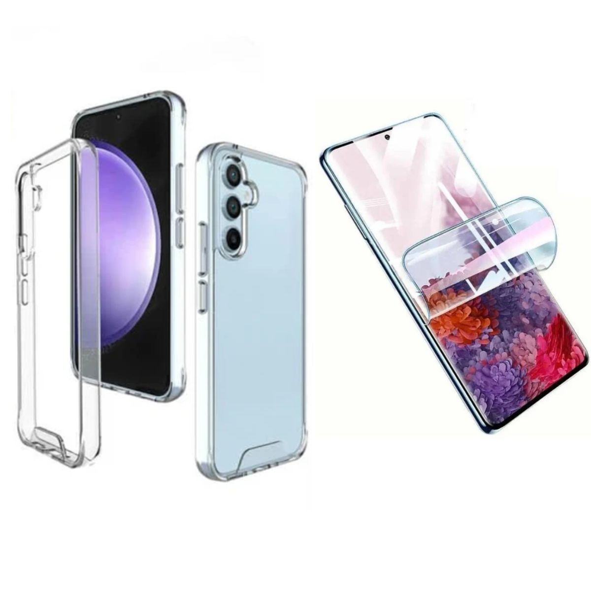 GENERICO - CASE SPACE TRASPARENTE  S24 FE + HIDROGEL HD