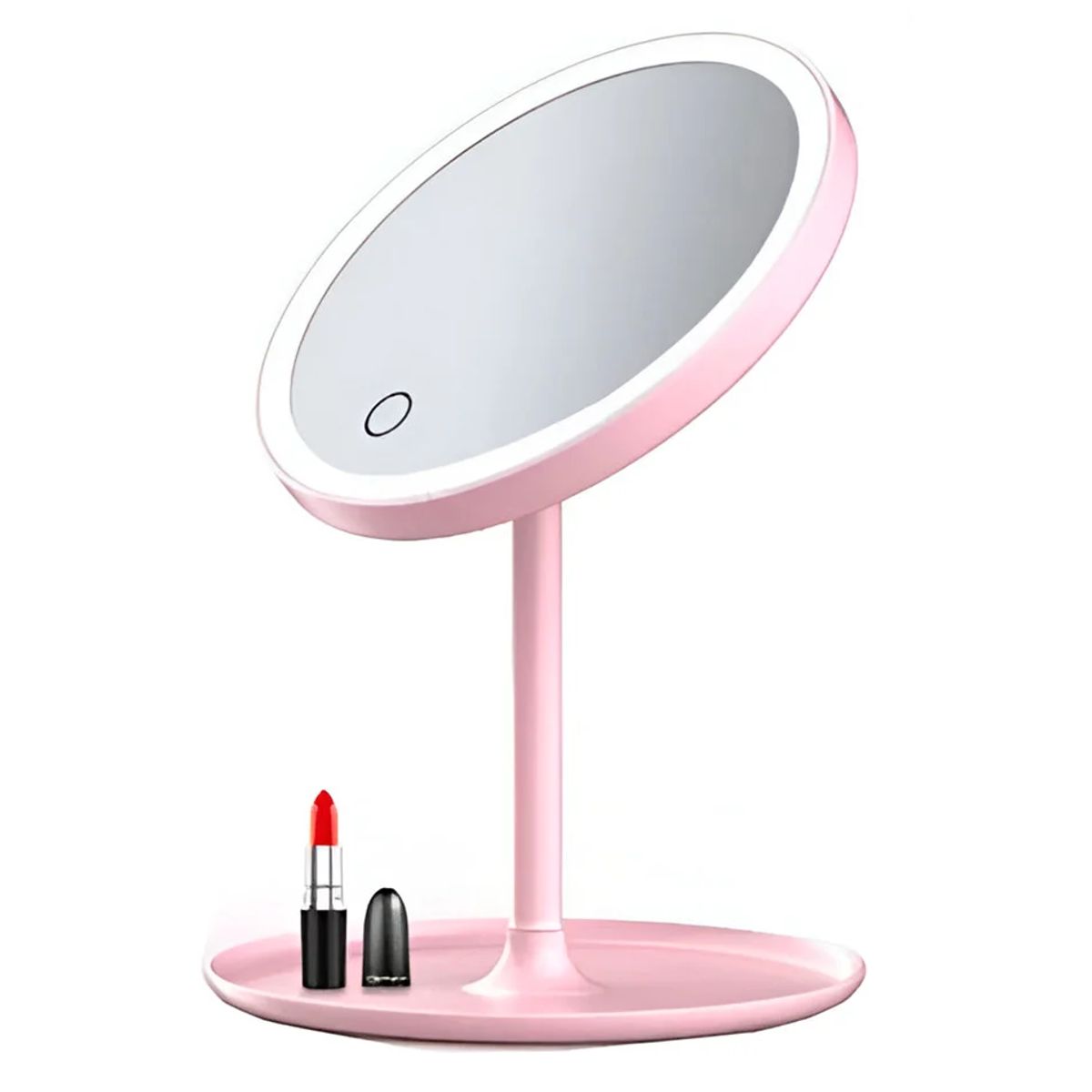 GENERICO - ESPEJO CIRCULAR CON LUZ Led Color Rosa