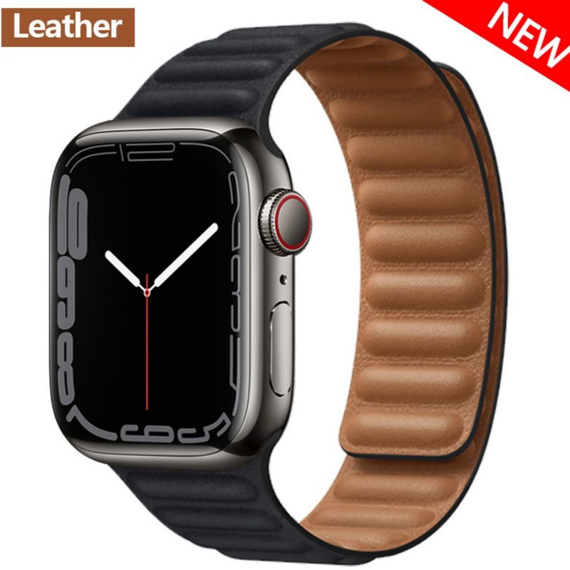 GENERICO - Correa de CUERO Magnetico para Apple Watch 41mm - 40mm - 38mm