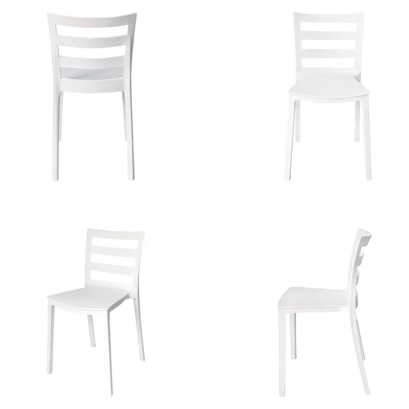ARKIMUEBLES - Silla de polipropileno modelo Antonella blanco - set x 4 sillas
