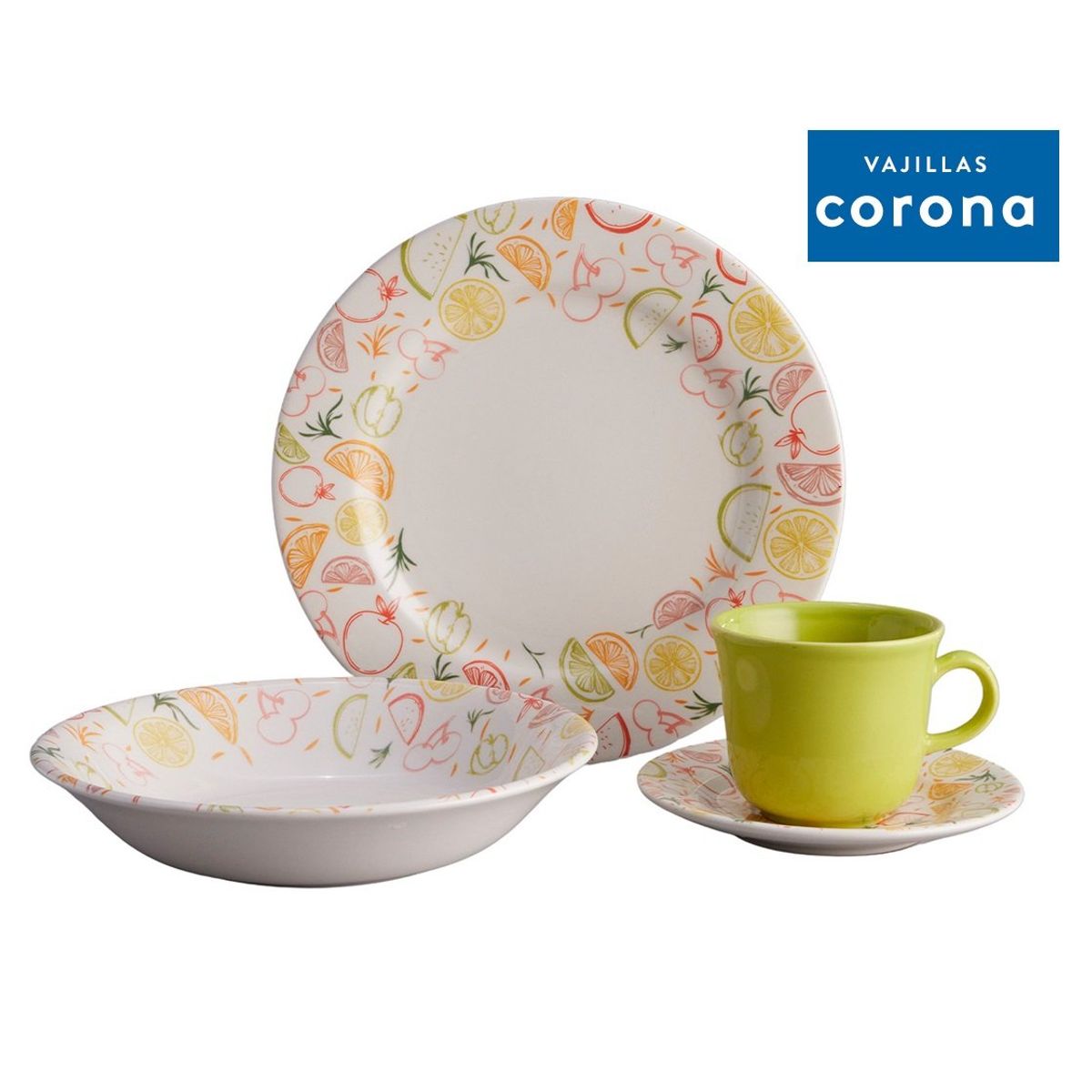 CORONA - Juego de Vajilla Nec 16 Piezas Corona