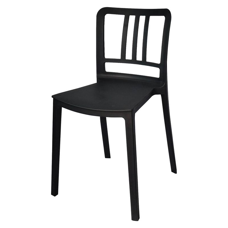 ARKIMUEBLES - Silla de polipropileno modelo Charlotte negro
