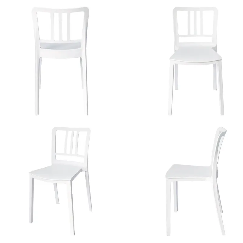 ARKIMUEBLES - Silla de polipropileno modelo Charlotte blanco - set x 4 sillas