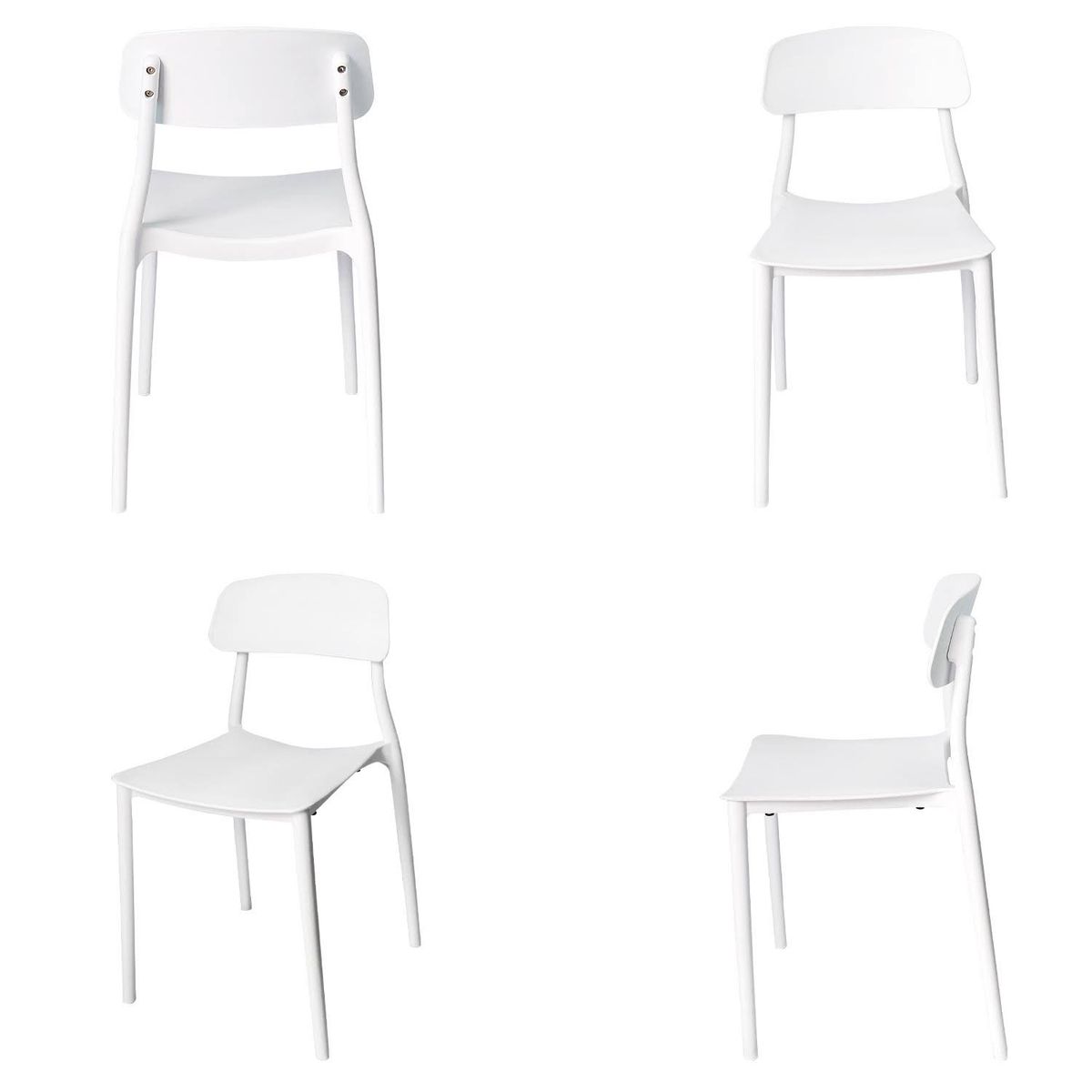 ARKIMUEBLES - Silla de polipropileno modelo Alisson blanco - set x 4 sillas