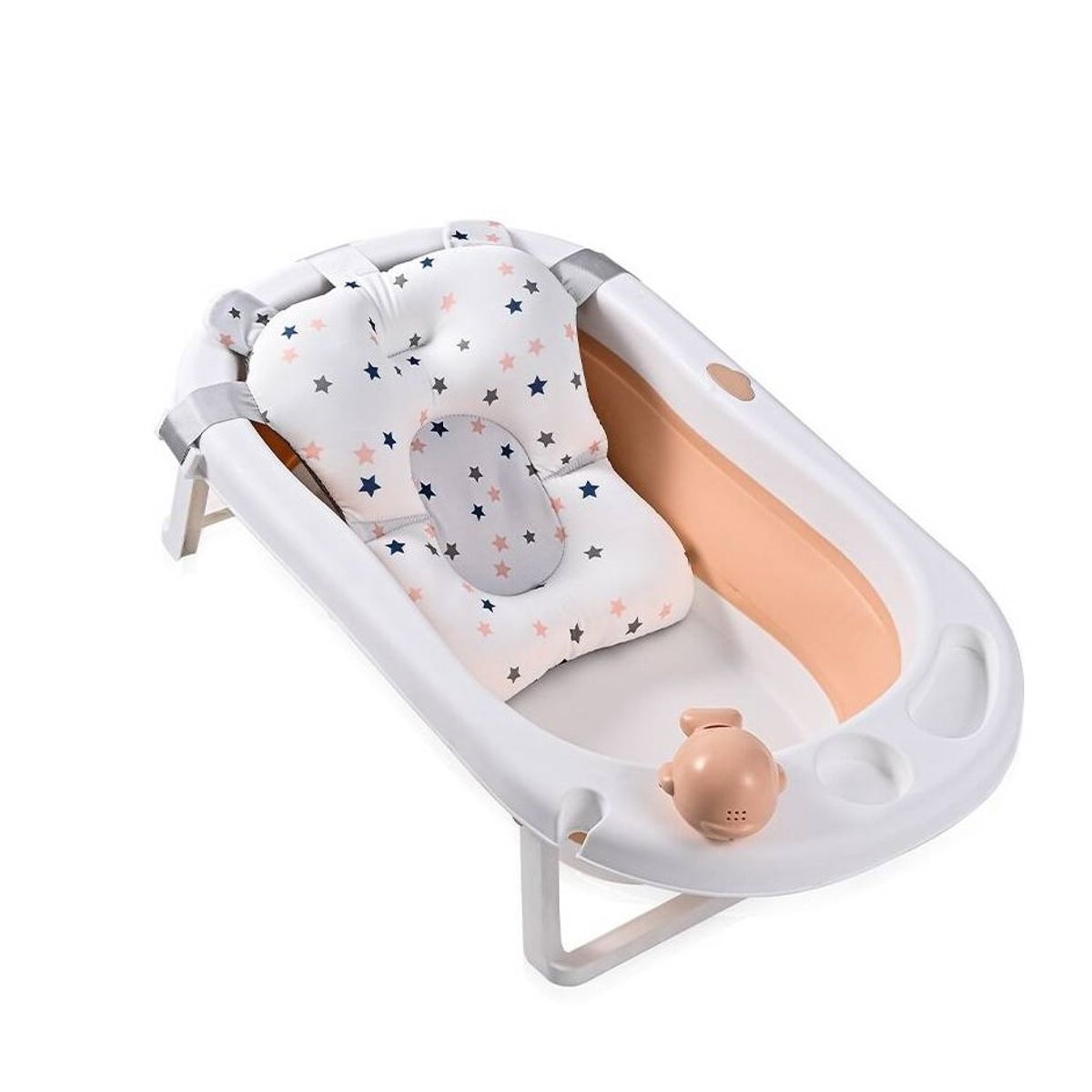 BABY KITS - BAÑERA PLEGABLE PARA BEBÉ AQUARIUM ANARANJADO