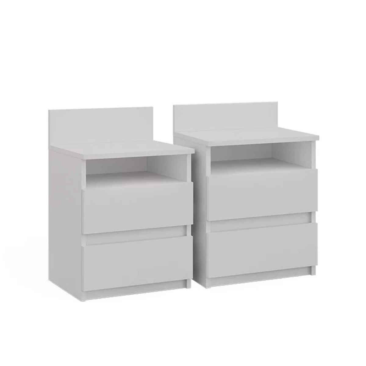 GENERICO - Velador Mesa De Noche Cark Blanco 2 Unid. - Gaudi