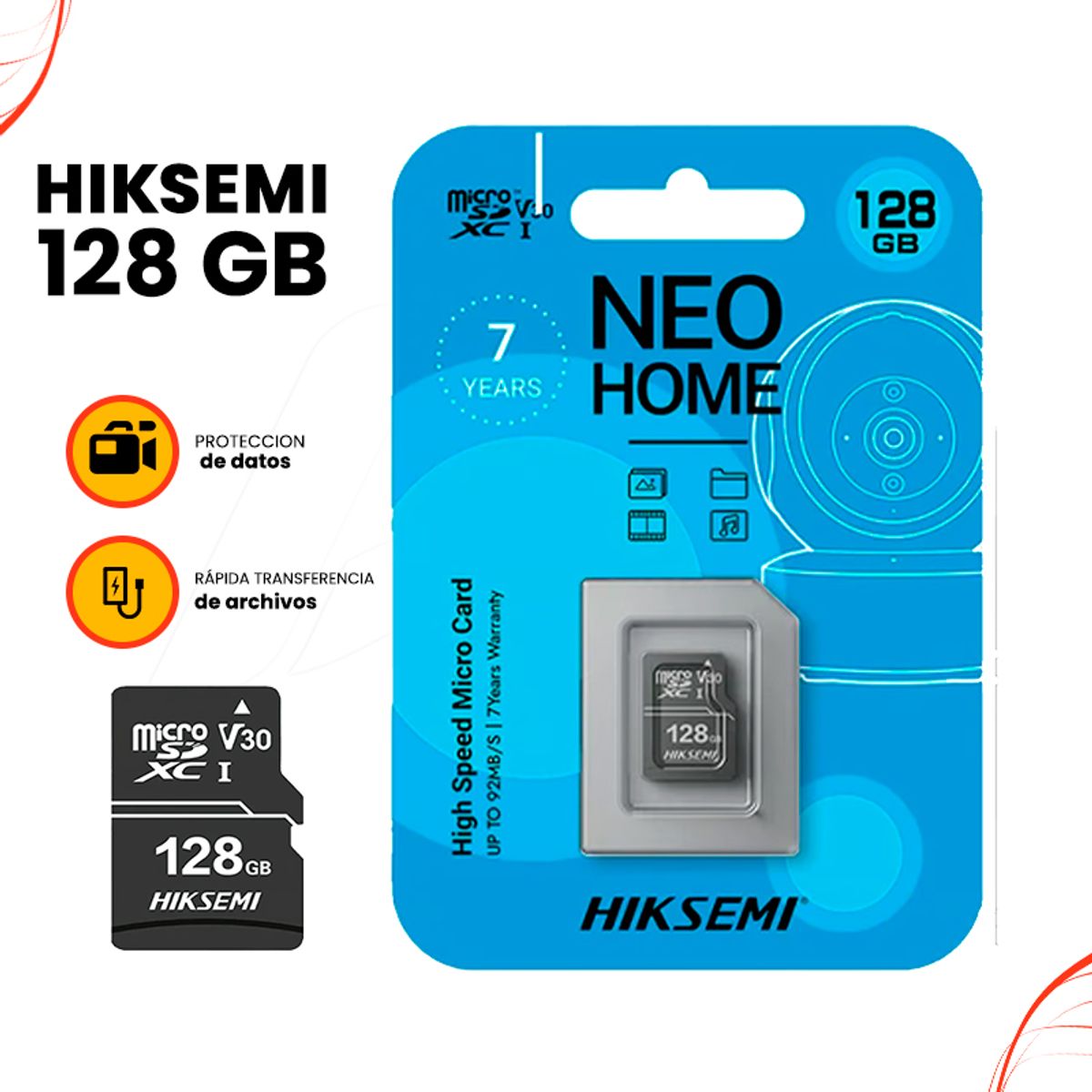 HIKVISION - MEMORIA MICRO SD 128GB HIKSEMI NEO HOME