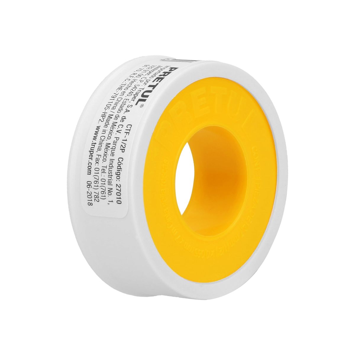 PRETUL - Cinta Teflón 1/2" x 7m 27010 Pretul