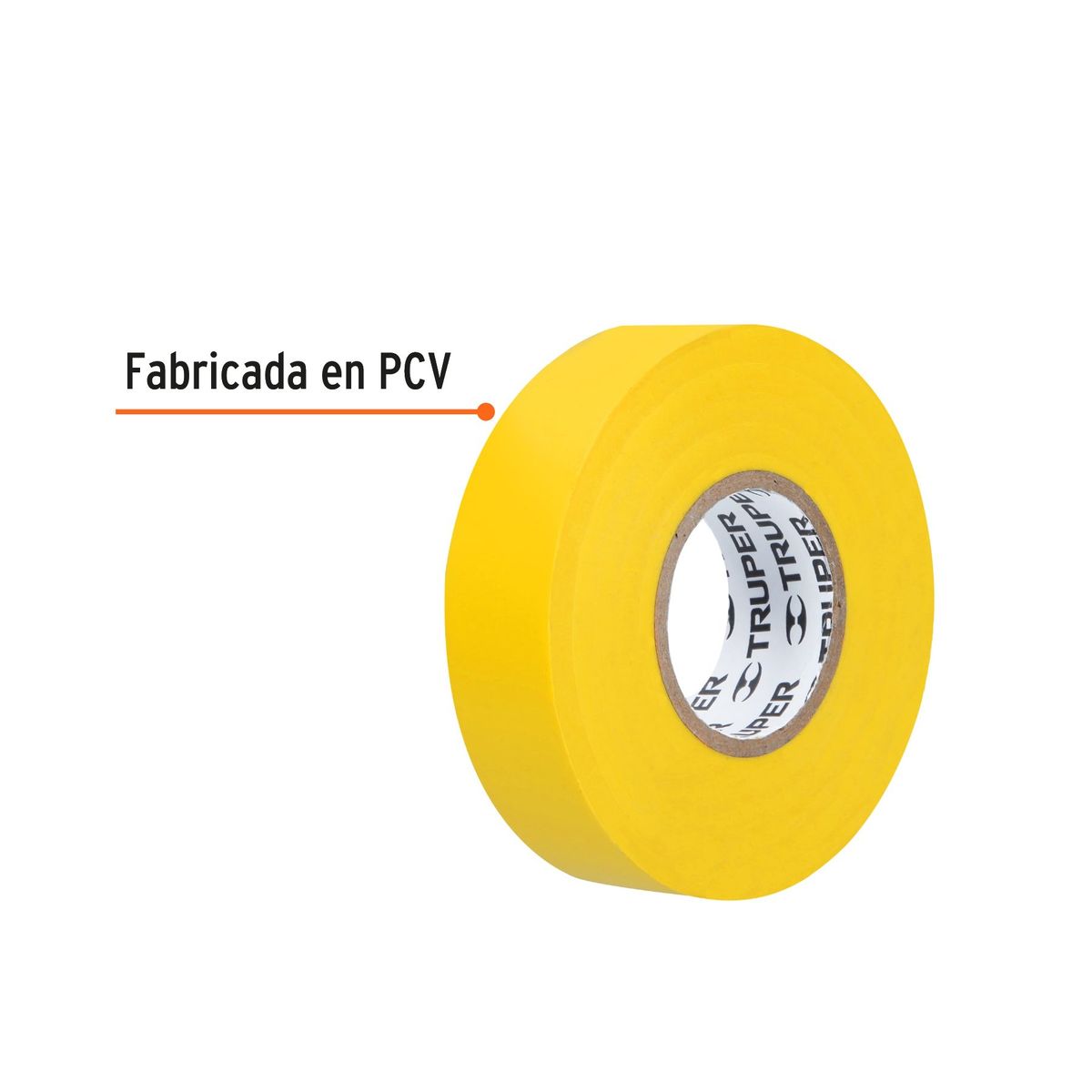 TRUPER - Cinta Aislante 19mm x 18m Amarillo 12503 Truper