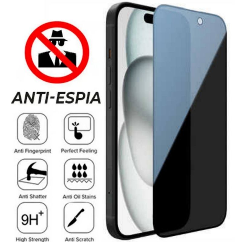 GENERICO - Mica AntiEspía Para iPhone 15 Vidrio Protector de Pantalla