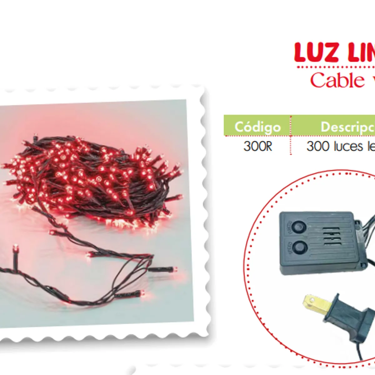 GENERICO - Luces para Árbol 100 Led rojo lineal  musical