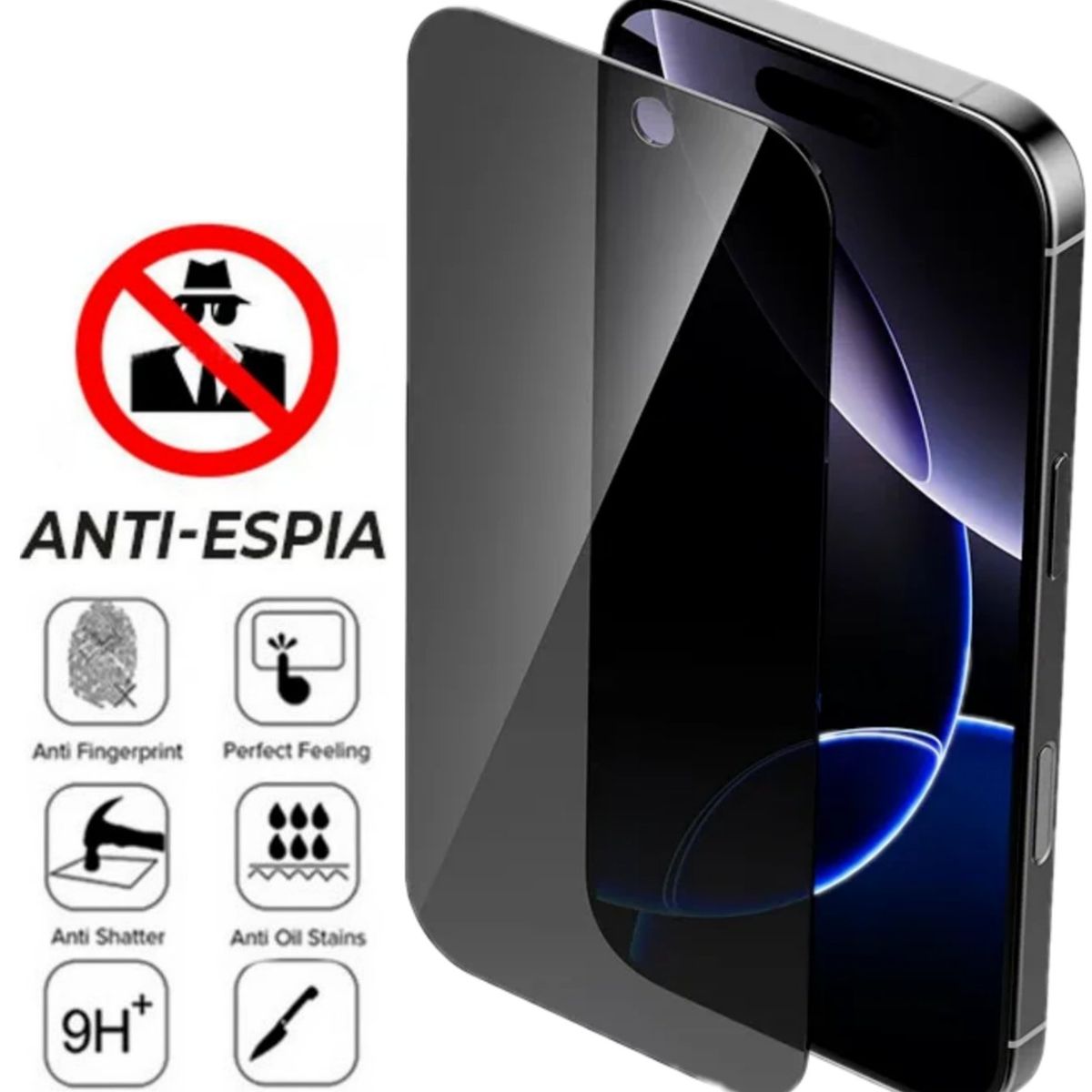 GENERICO - Mica Anti Espía Para iPhone 16 Pro Vidrio Protector de Pantalla