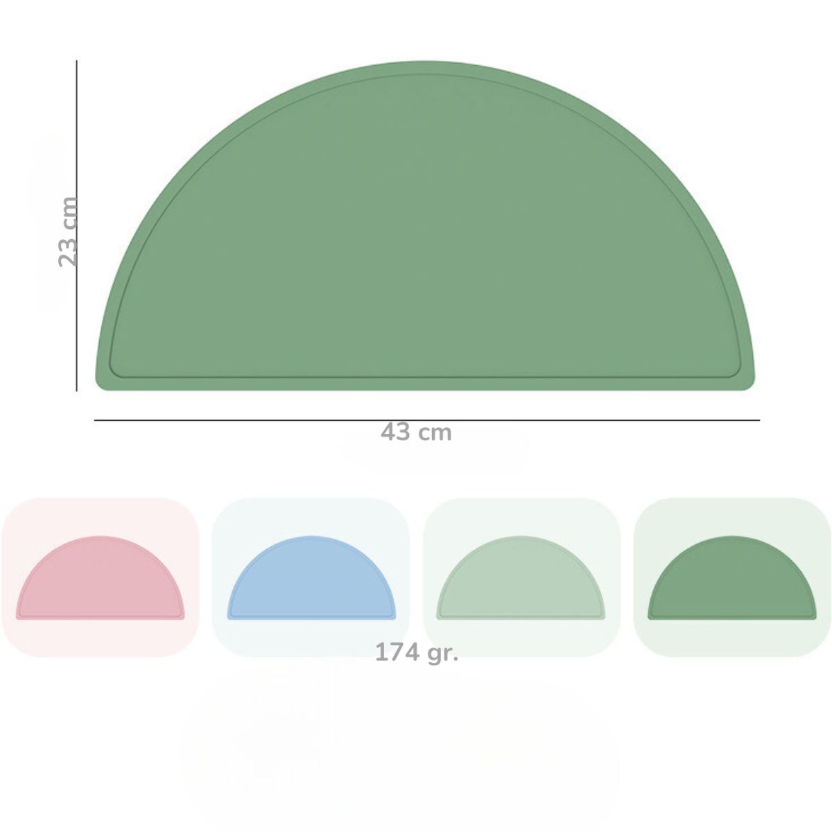 GENERICO - INDIVIDUAL DE SILICONA - CHOCOLATE CON PUNTOS DE COLORES