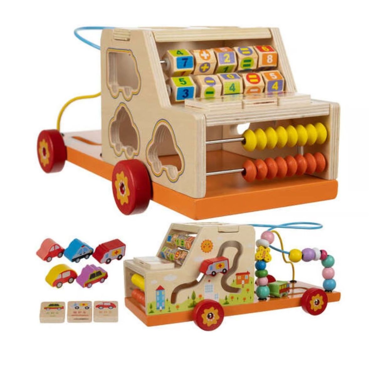 GENERICO - Camión Didáctico Montessori Multifuncional 7 en 1