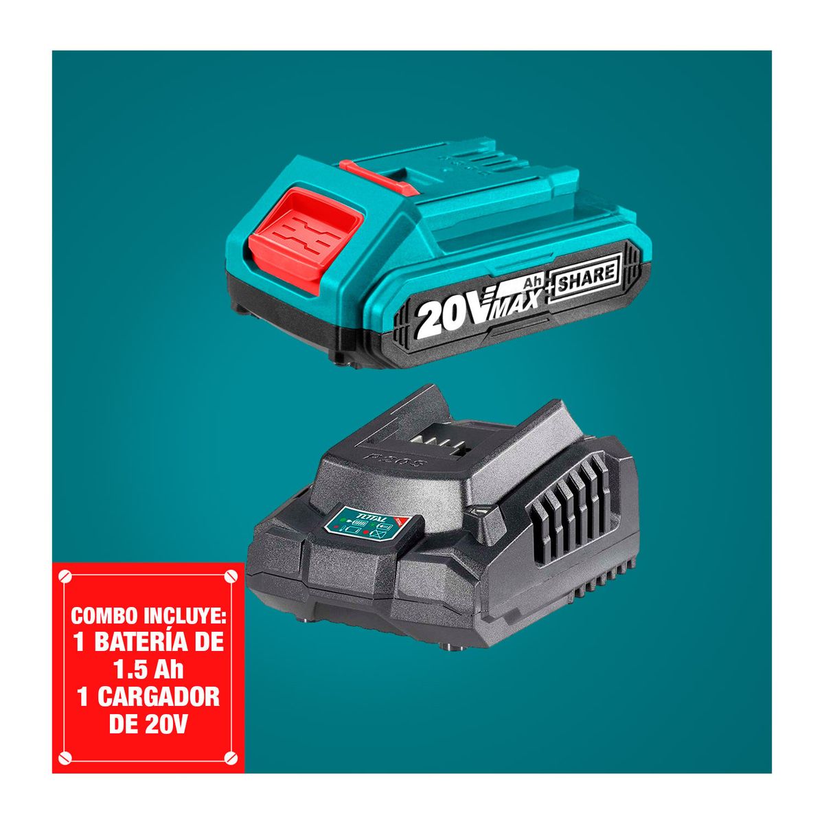 Total Tools - TALADRO ATORNILLADOR 20V+ RECTIFICADOR MULFUNCIÓN +21 ACCESORIOS