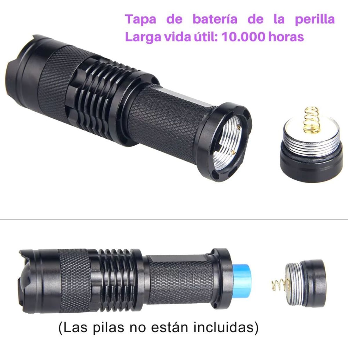 GENERICO - Detector Billetes Portatil En Linterna Luz Uv 365nm Con Zoom