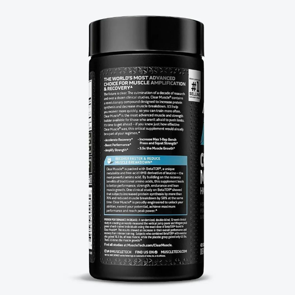 MUSCLETECH - CLEAR MUSCLE 42 CAP HMB FREE ACID MUSCLETECH