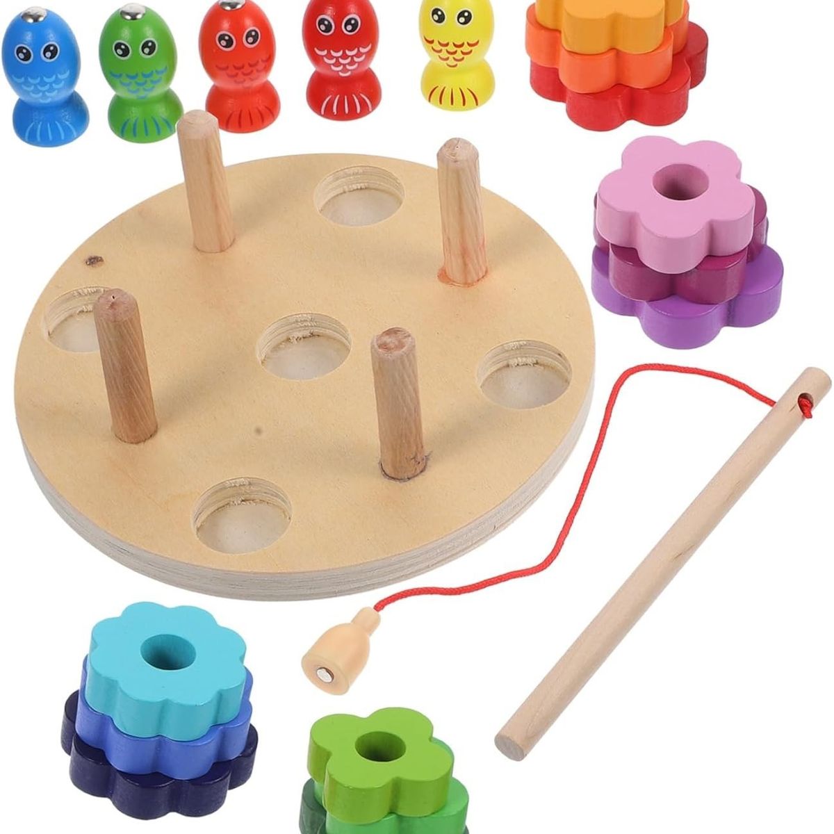 GENERICO - Didáctico 4 Torres de Apilamiento y Caña de Pesca