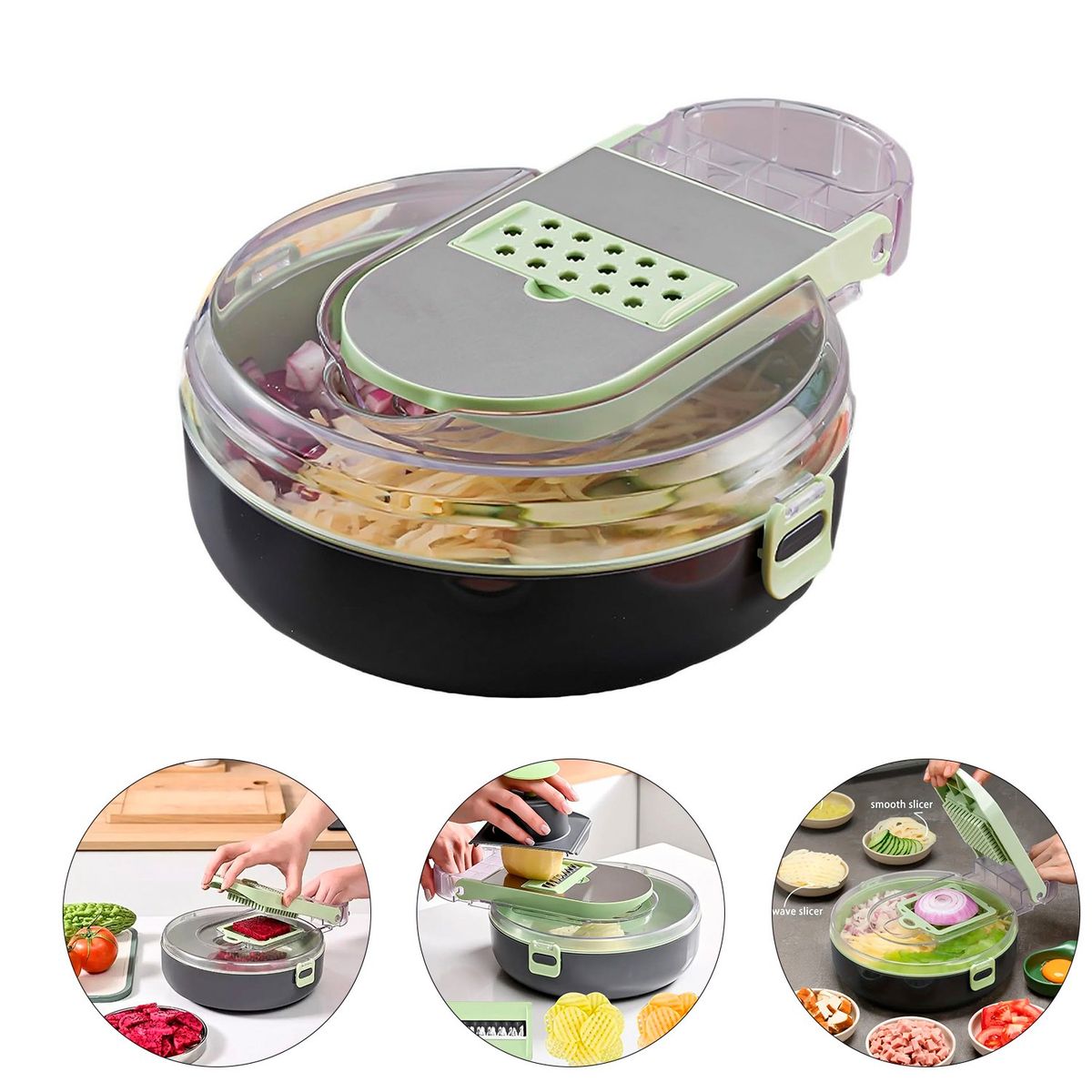 GENERICO - Cortador / Picador de Verduras multifuncional  9 en 1 de alta calidad.