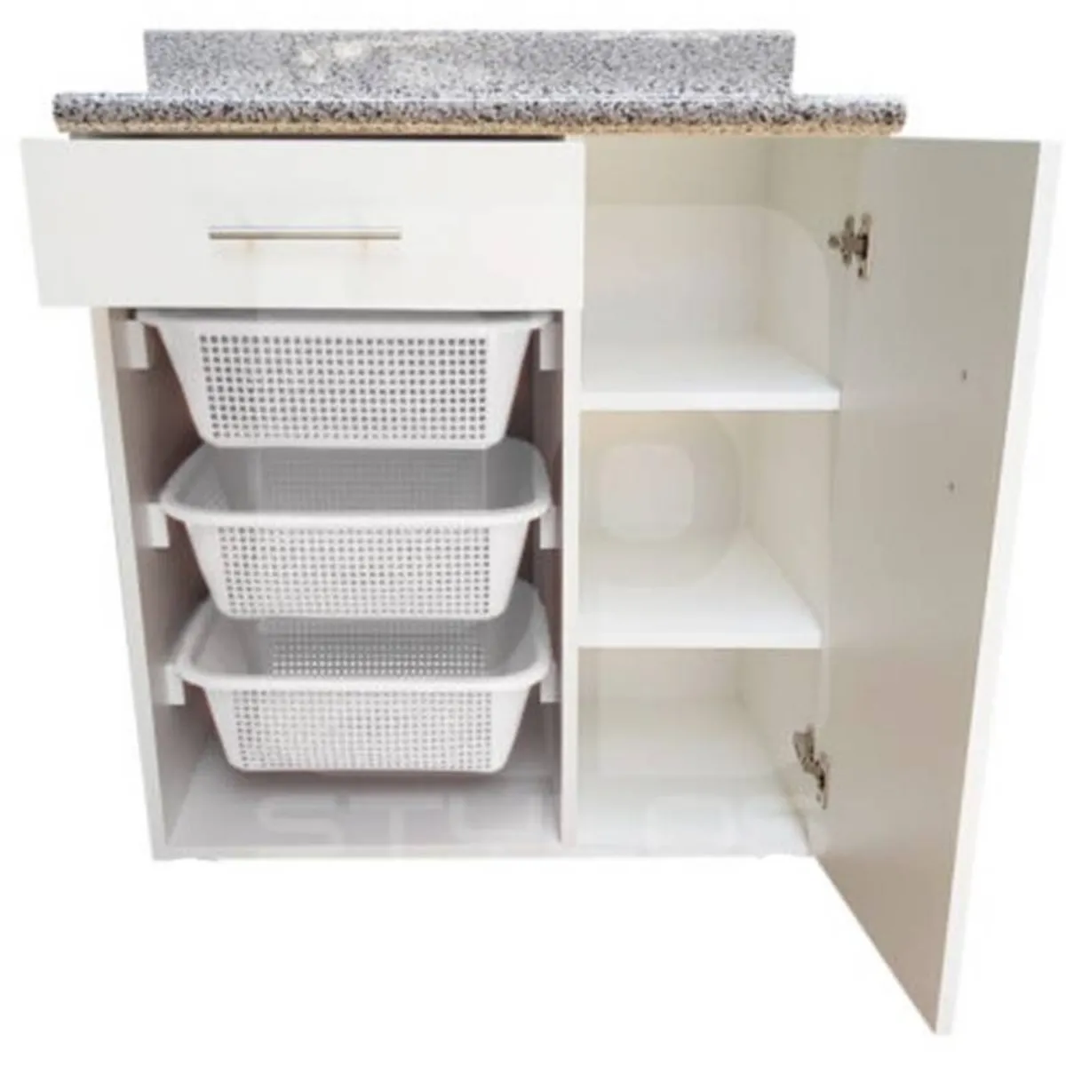 GENERICO - Verdulero De Melamine 3 Pisos Blanco