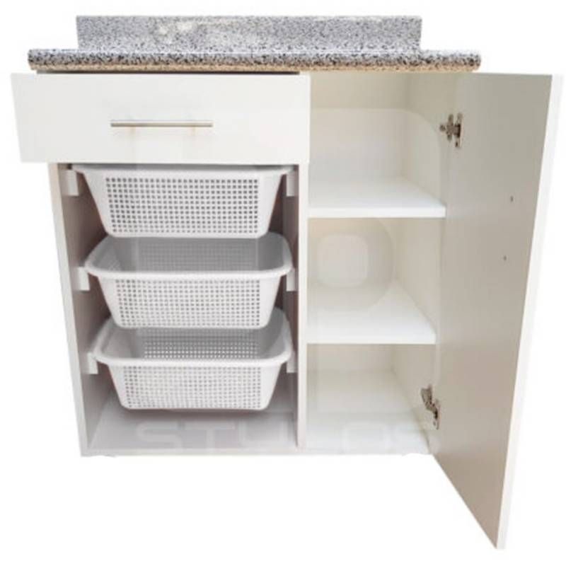 GENERICO - Verdulero De Melamine 3 Pisos Blanco