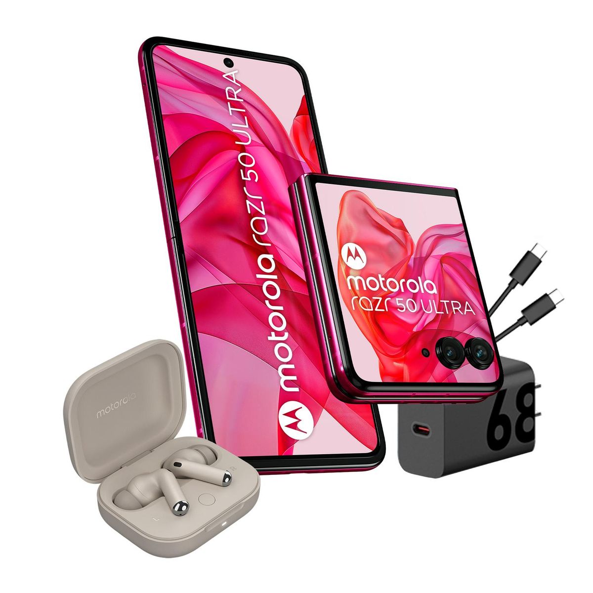 MOTOROLA - Moto Razr 50 Ultra 12+512 Rosa + Moto Buds
