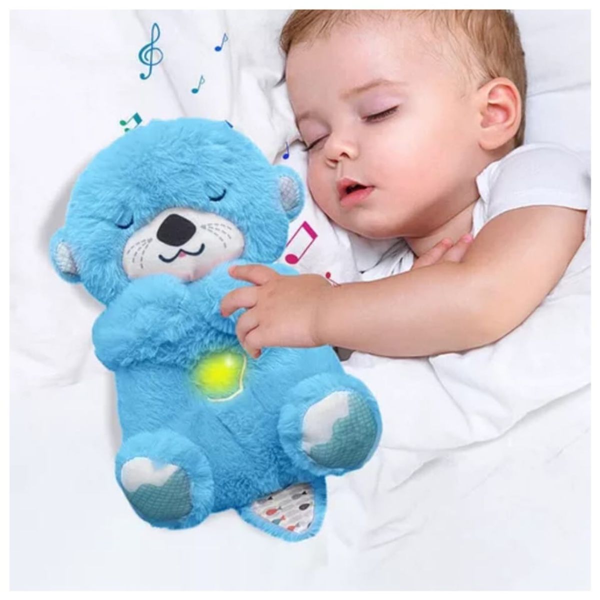 OEM - NUTRIA SENSORIAL MUSICAL CON LUZ QUE RESPIRA CELESTE