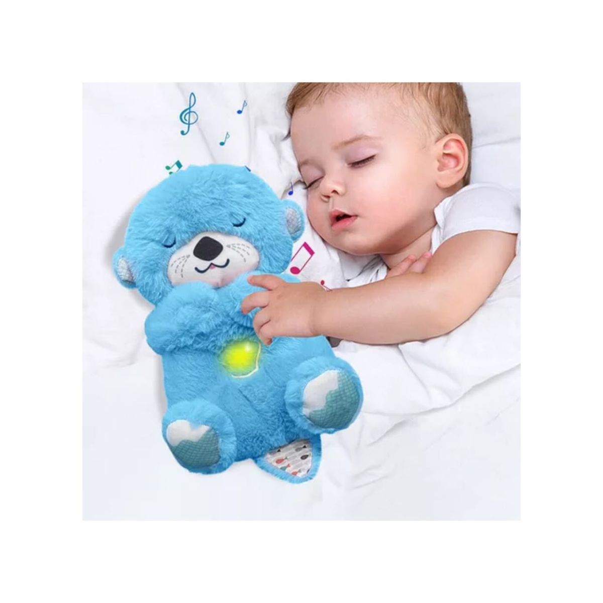 OEM - NUTRIA SENSORIAL MUSICAL CON LUZ QUE RESPIRA CELESTE