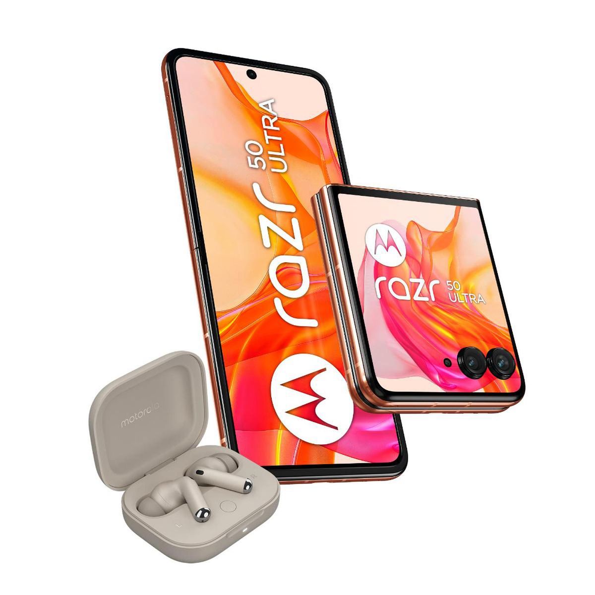 MOTOROLA - Moto Razr 50 Ultra 12+512 Naranja + Moto Buds