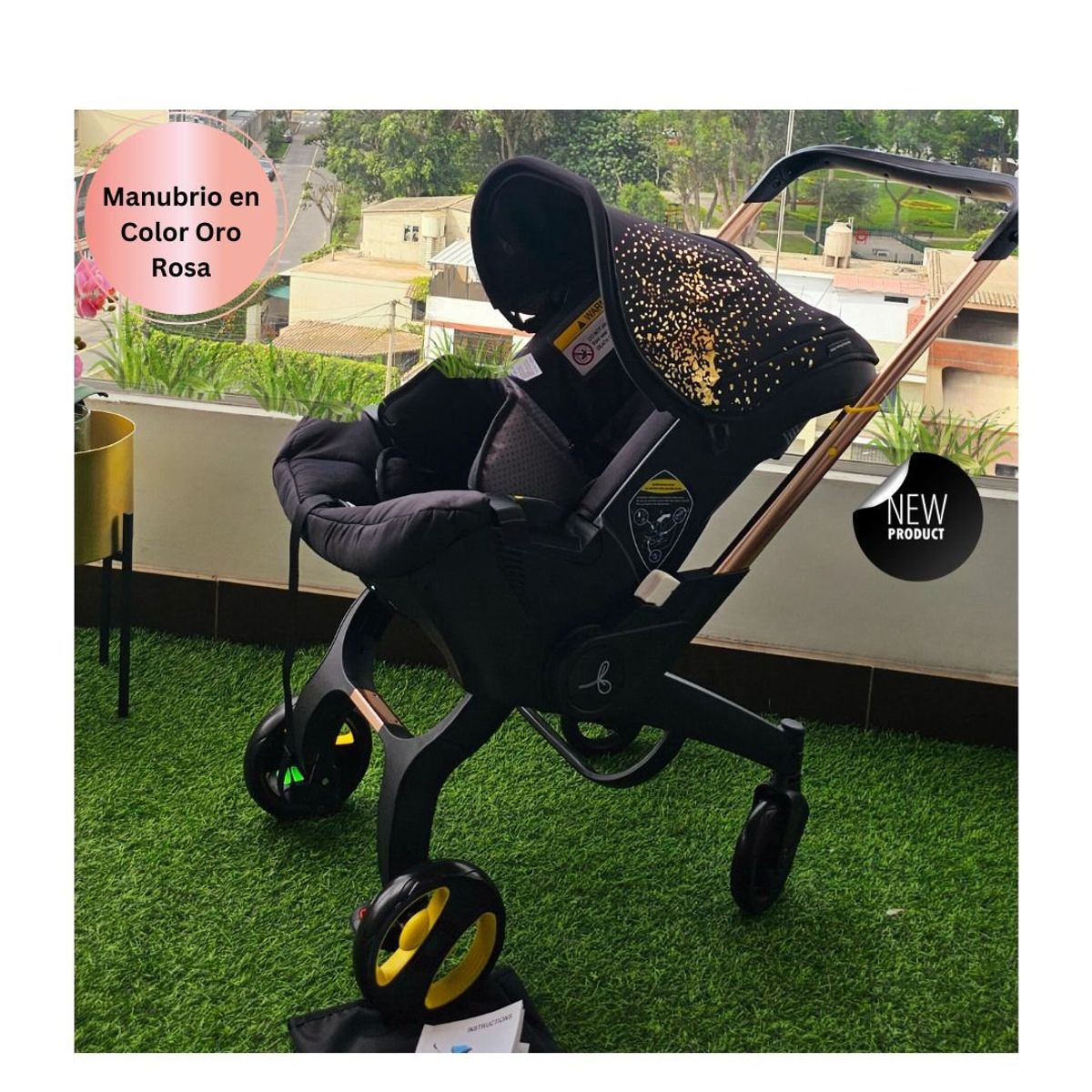 GENERICO - Coche de Para Bebé “Donna Golden” Multifuncional 4 en 1