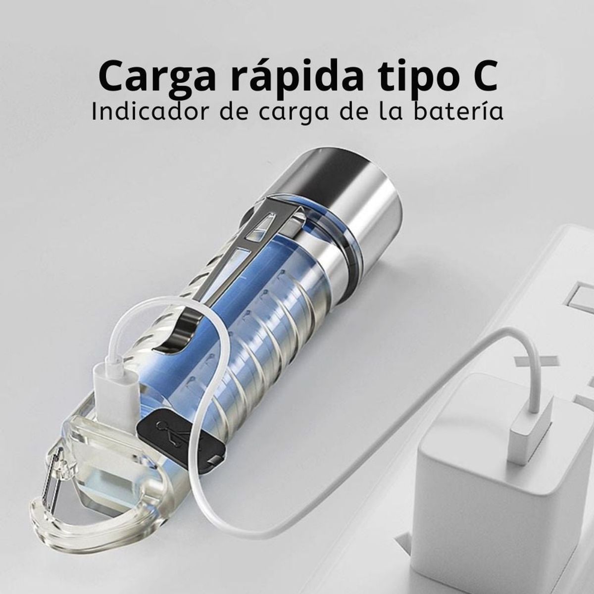 GENERICO - Linterna LED Recargable Portátil Multifuncional Compacta Potente