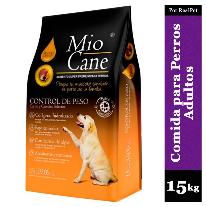 MIO CANE - Comida Perro Mio Cane Super Premium Control de Peso 15 kg
