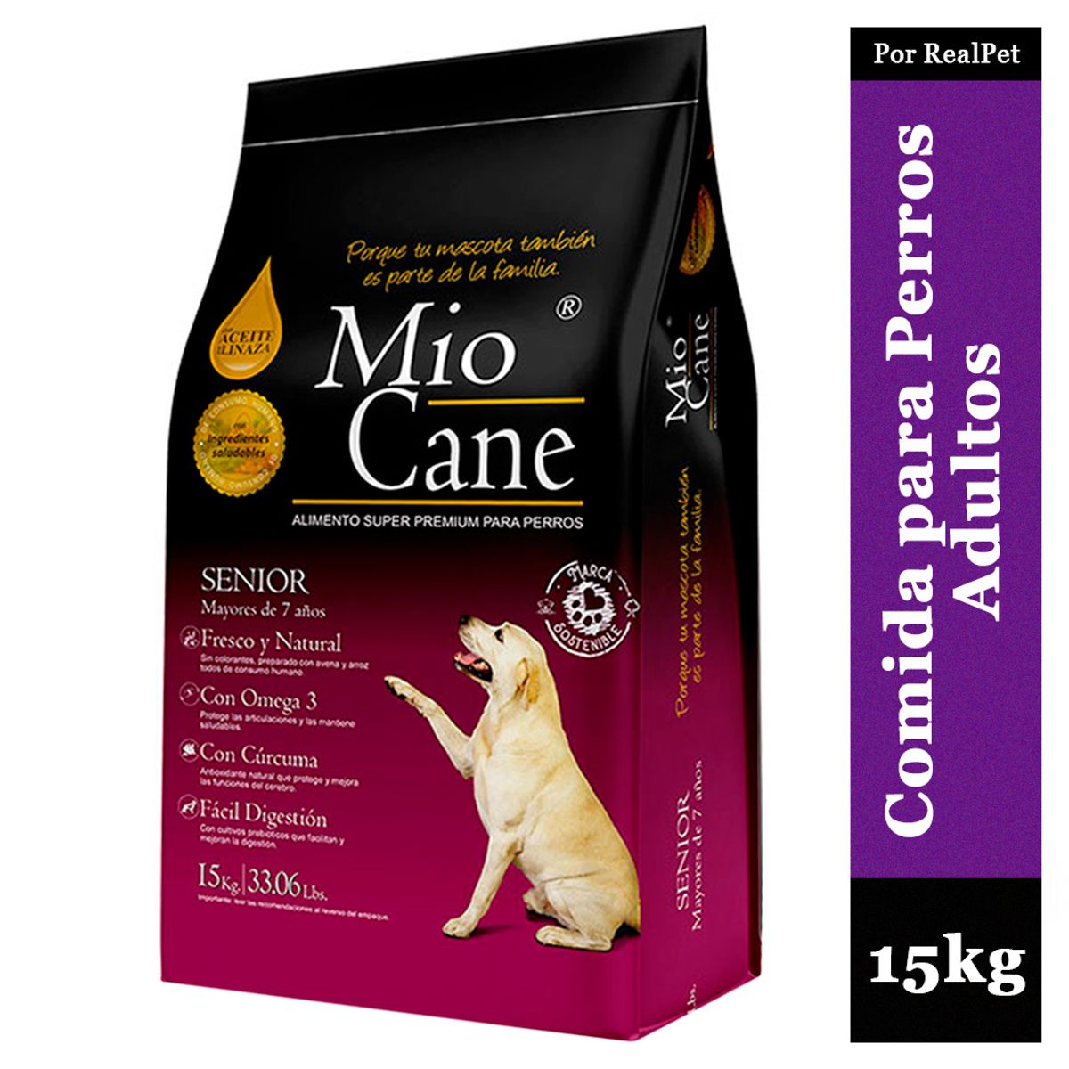 MIO CANE - Comida para Perro Adulto Mio Cane Super Premium Senior 15 kg