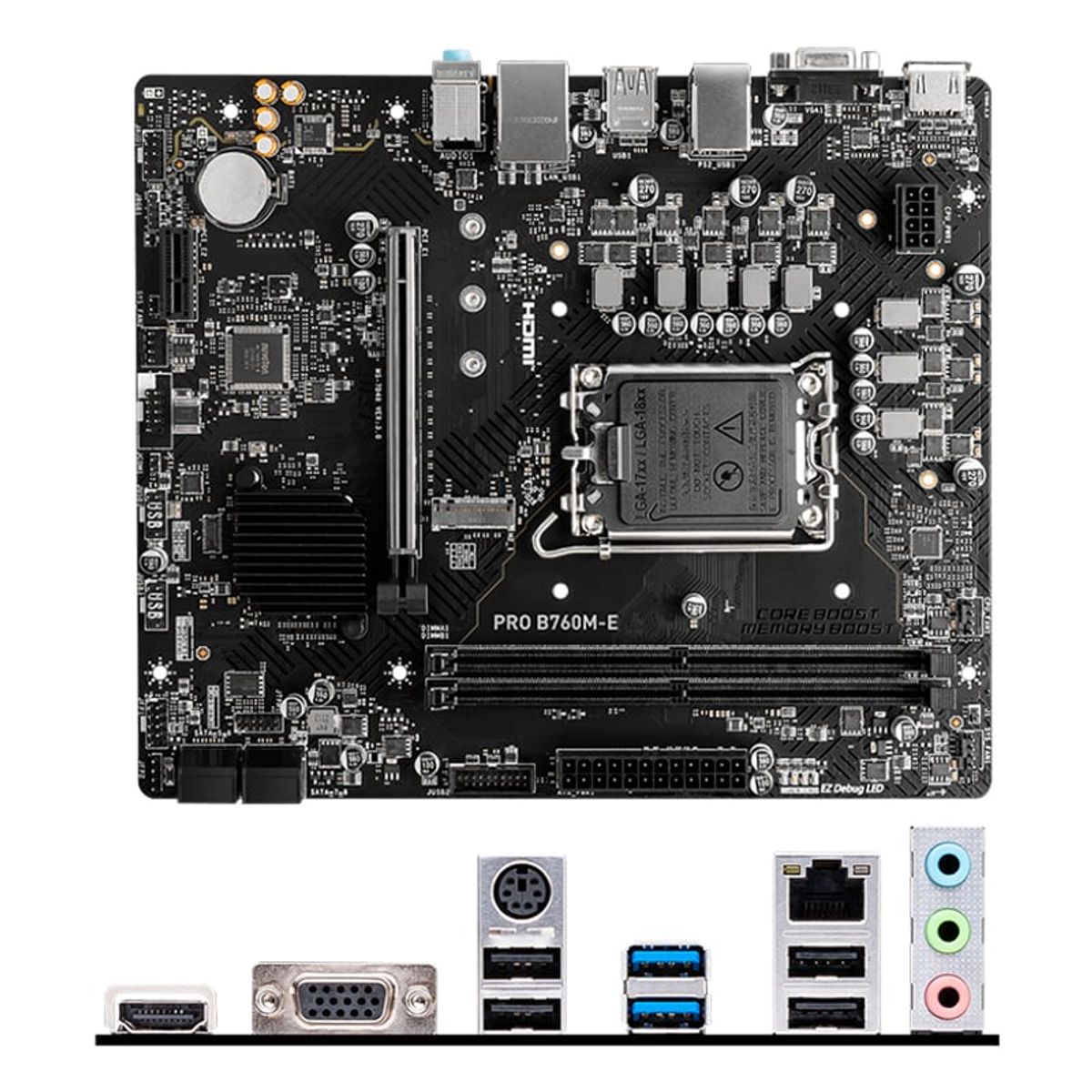 MSI - Motherboard MSI PRO B760M-E Chipset Intel B760 LGA1700 mATX