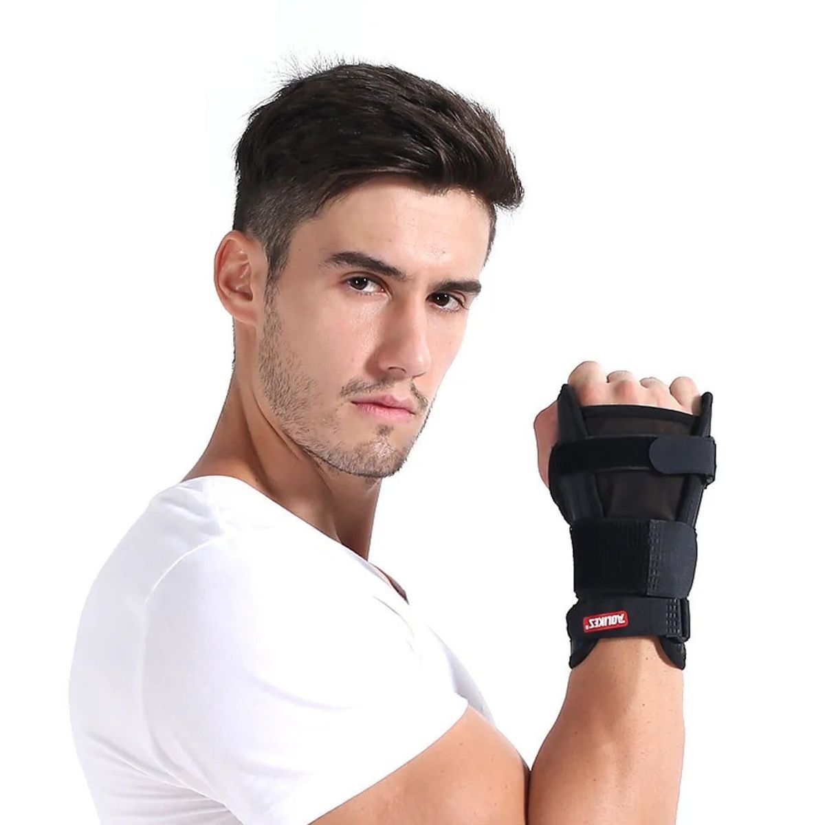 AOLIKES - Muñequera Deportiva AOLIKES A-1680 Lesión Placa Metálica