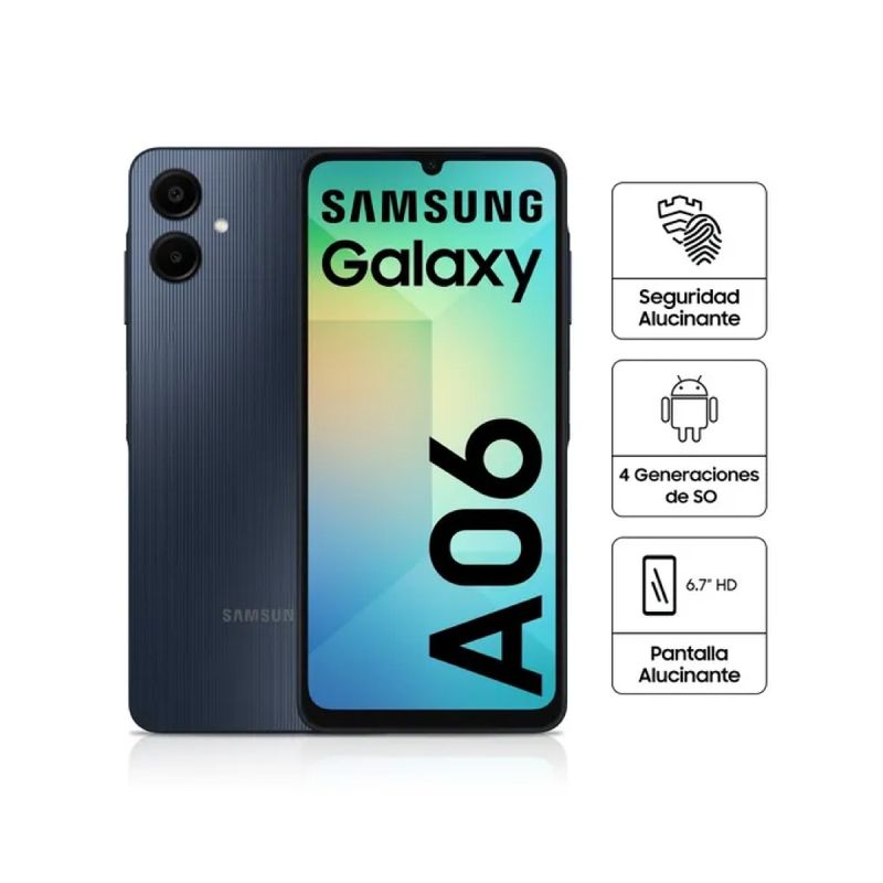 SAMSUNG - Celular Samsung Galaxy A06 4G 64GB 4GB Negro