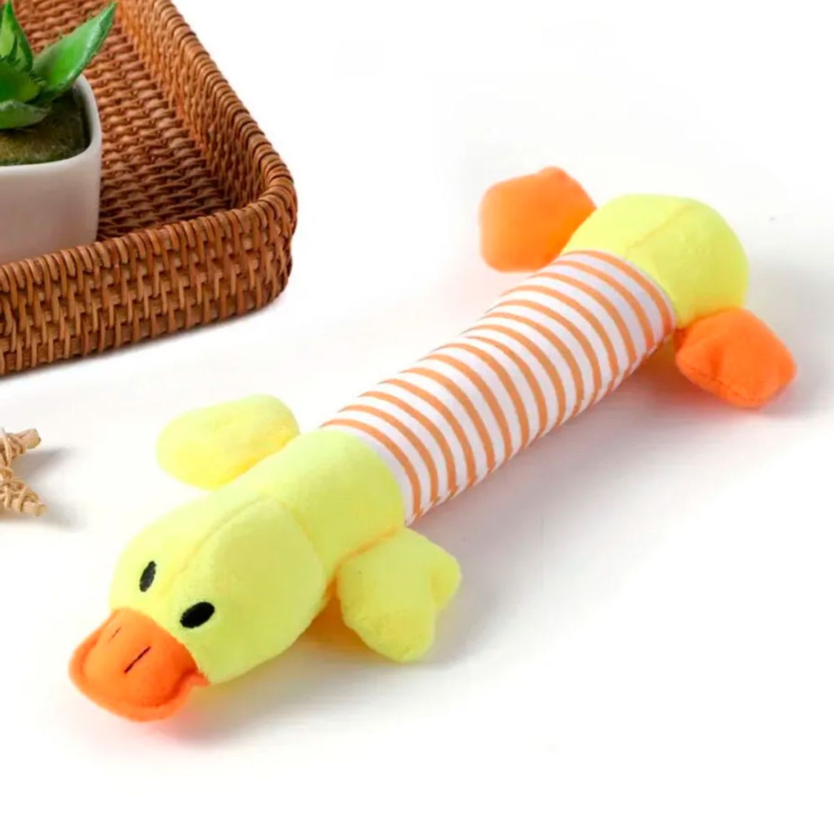 MARCA - Juguete Peluche Pato con Sonido para Perro o Gato