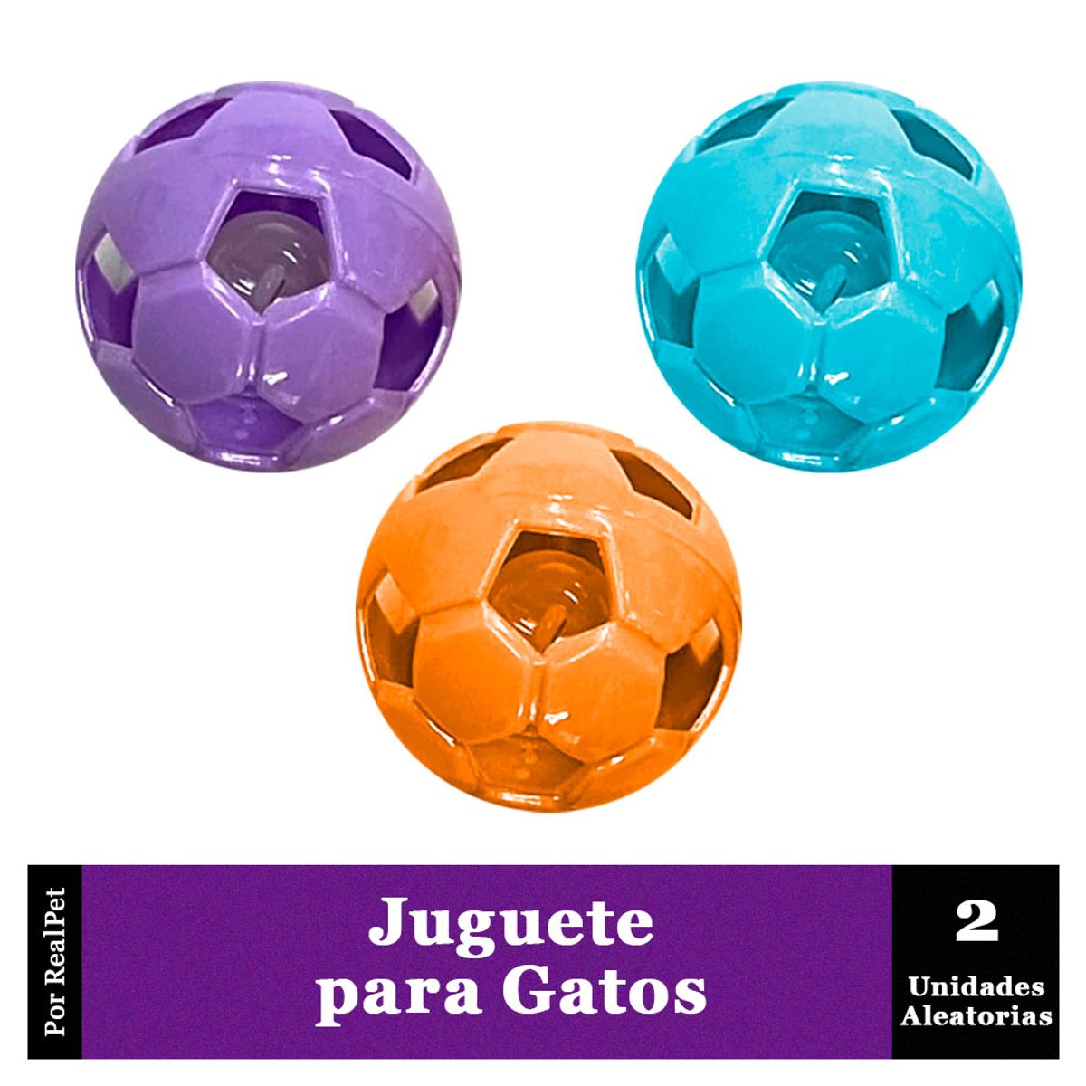 MARCA - Juguete de Pelota Fútbol para Gato 2 Unidades  3.8cm