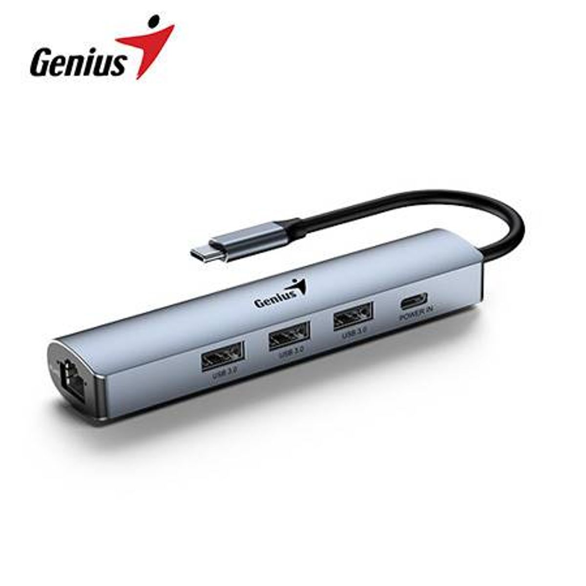 GENIUS - HUB USB-C GENIUS UH-545 GIGABIT ETHERNET 1-USB-C 3-USB-A