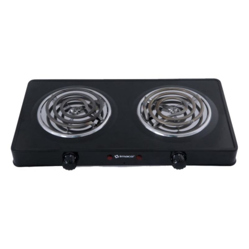 IMACO - Cocina Eléctrica 2 Hornillas Imaco HP-1400 Negro