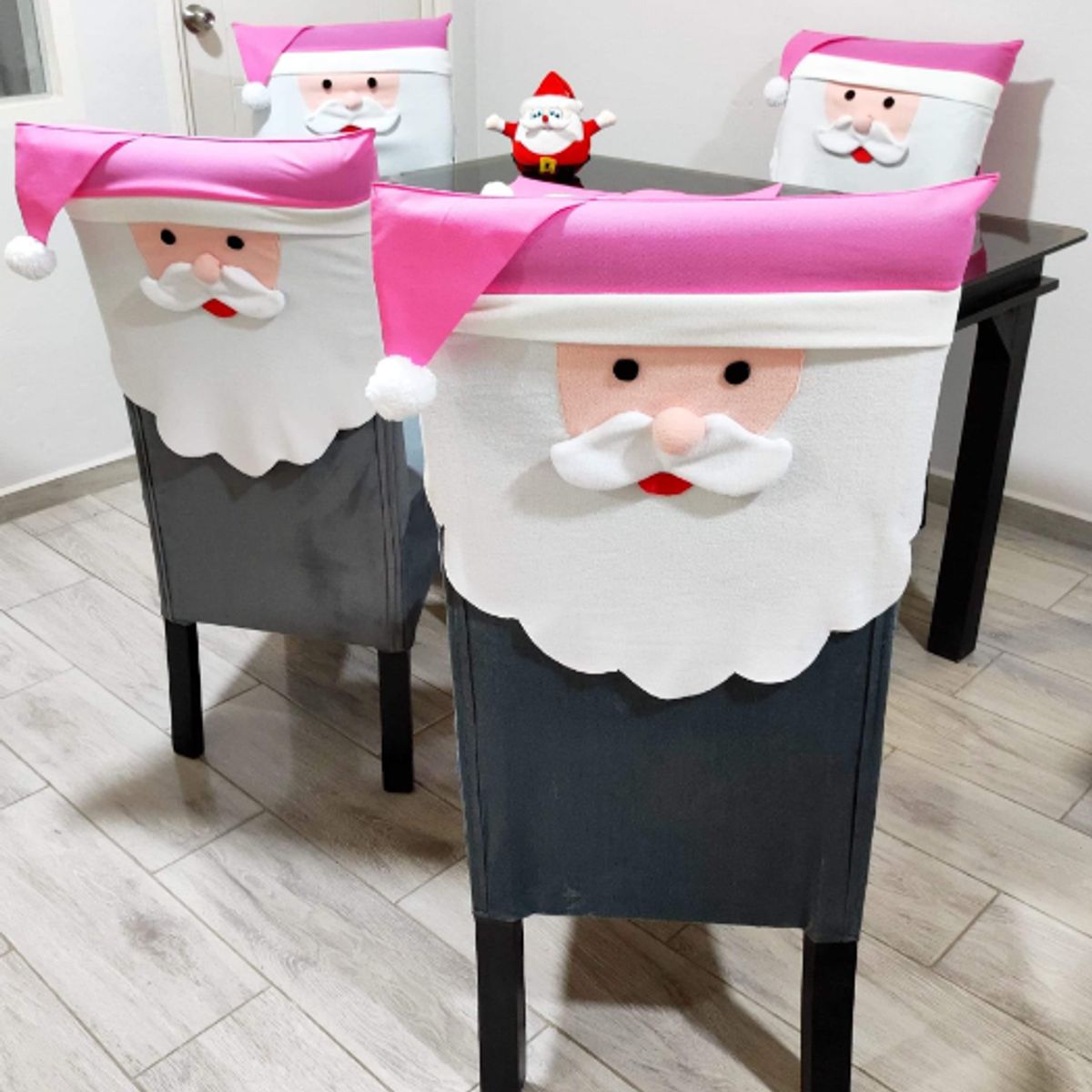 GENERICO - Fundas de Sillas Navideñas Modelo Gorrito- X4