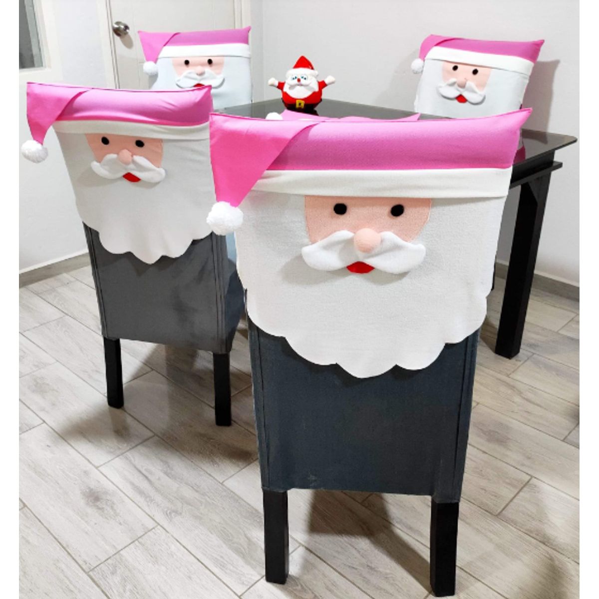 GENERICO - Fundas de Sillas Navideñas Modelo Gorrito- X4